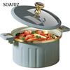 Micro Pressure Cooker Enamel Lining Non-stick 8L Push Pull Lock Pressure Pot with Lid Silicone Seal Spill-proof Valve Pressure Pot