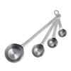 Set of 4 Stainless Steel Measuring Spoons (Round Shape): Tablespoon, Teaspoon, Measuring Spoons, Seasoning Spoons, Kitchen Utensils, Kitchen Tools,