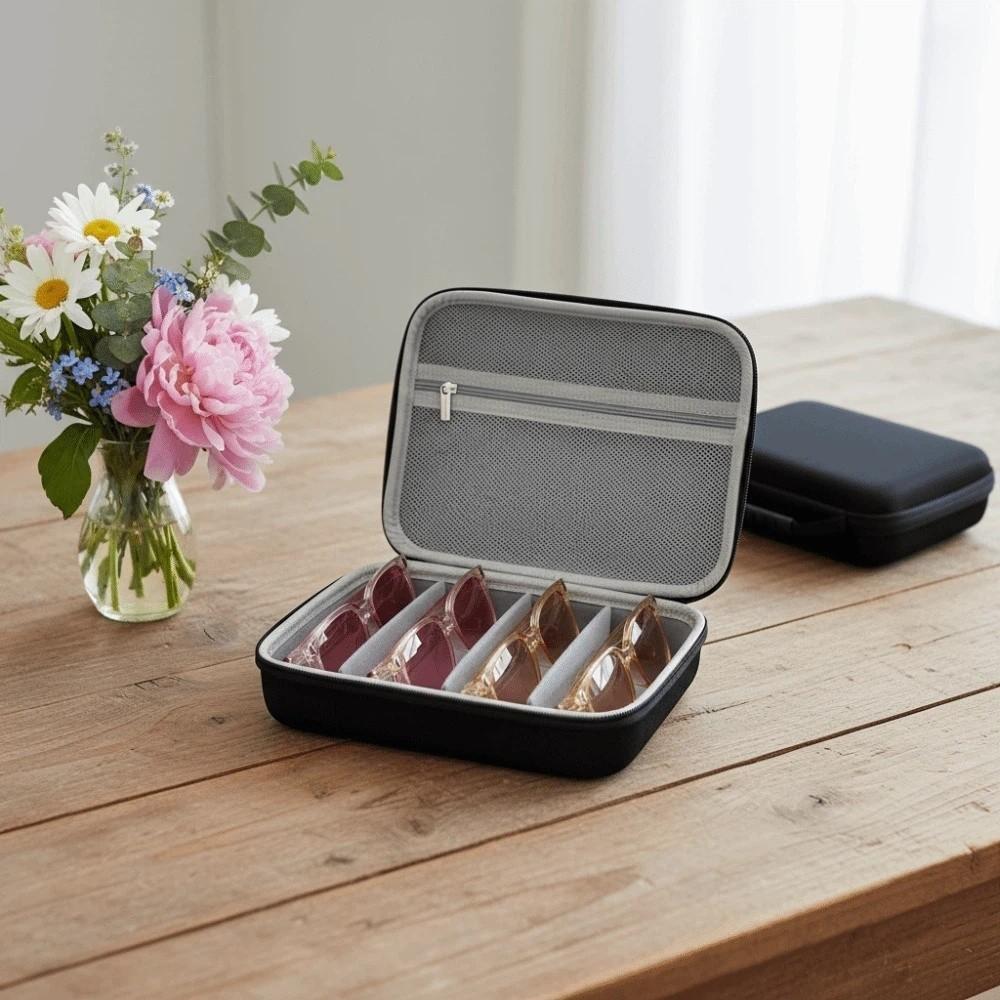 Oxford Cloth 2/4 Slots Glasses Organizer Portable Sunglasses Protective Case Daily