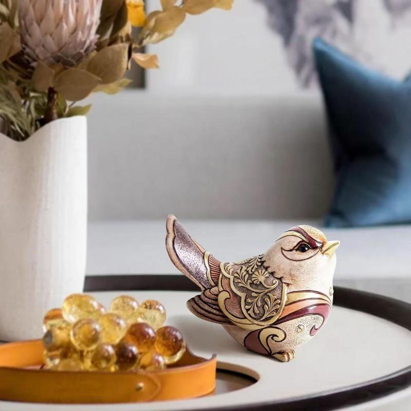 Bohemian Bird Resin Art Sculpture Vintage Animal Decor For Home Garden And Gift Ideas