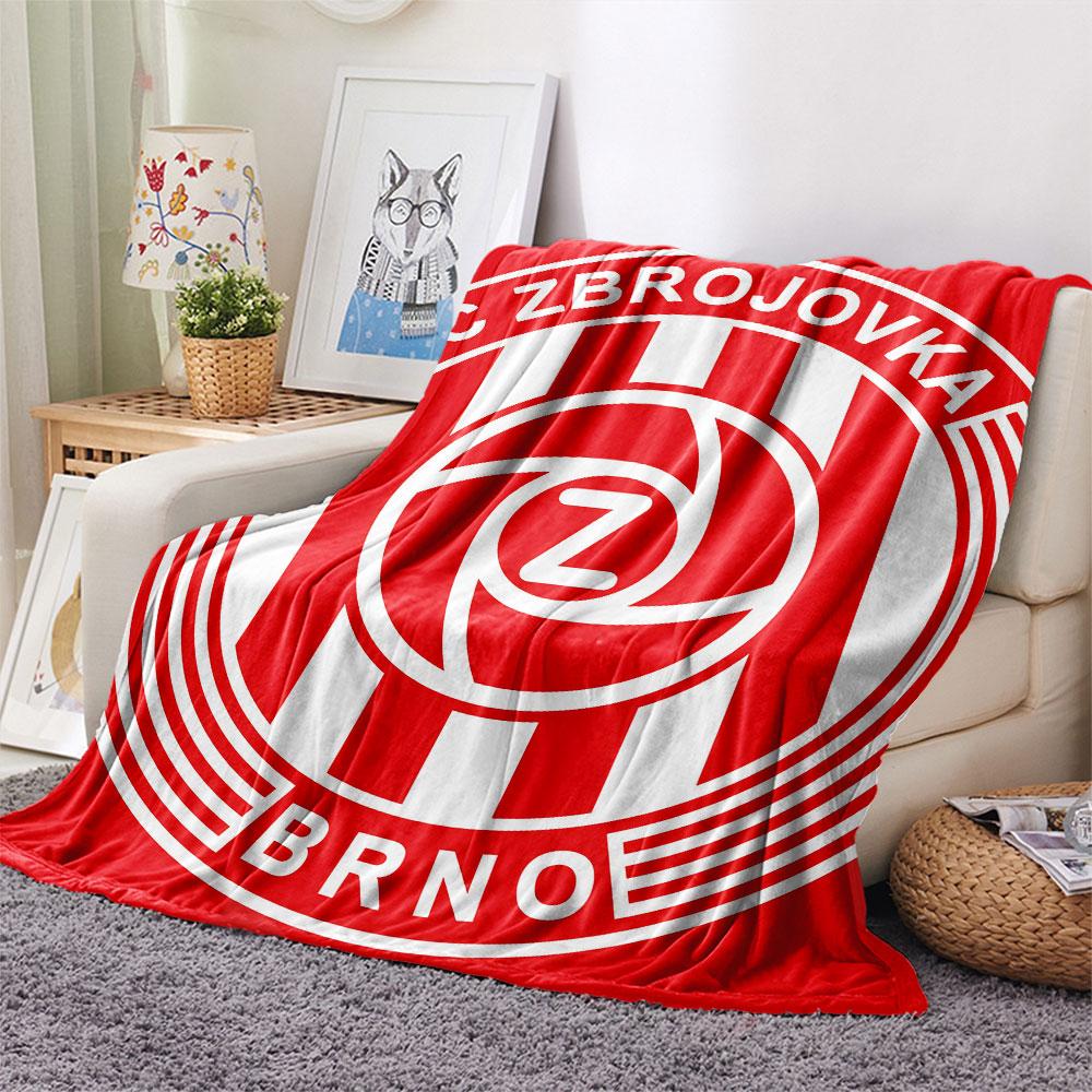 Coperta di Flanella FC Zbrojovka Brno, Alta qualità, Confortevole per Tutte le Stagioni, Decorazione per la Casa, Calore e Comfort