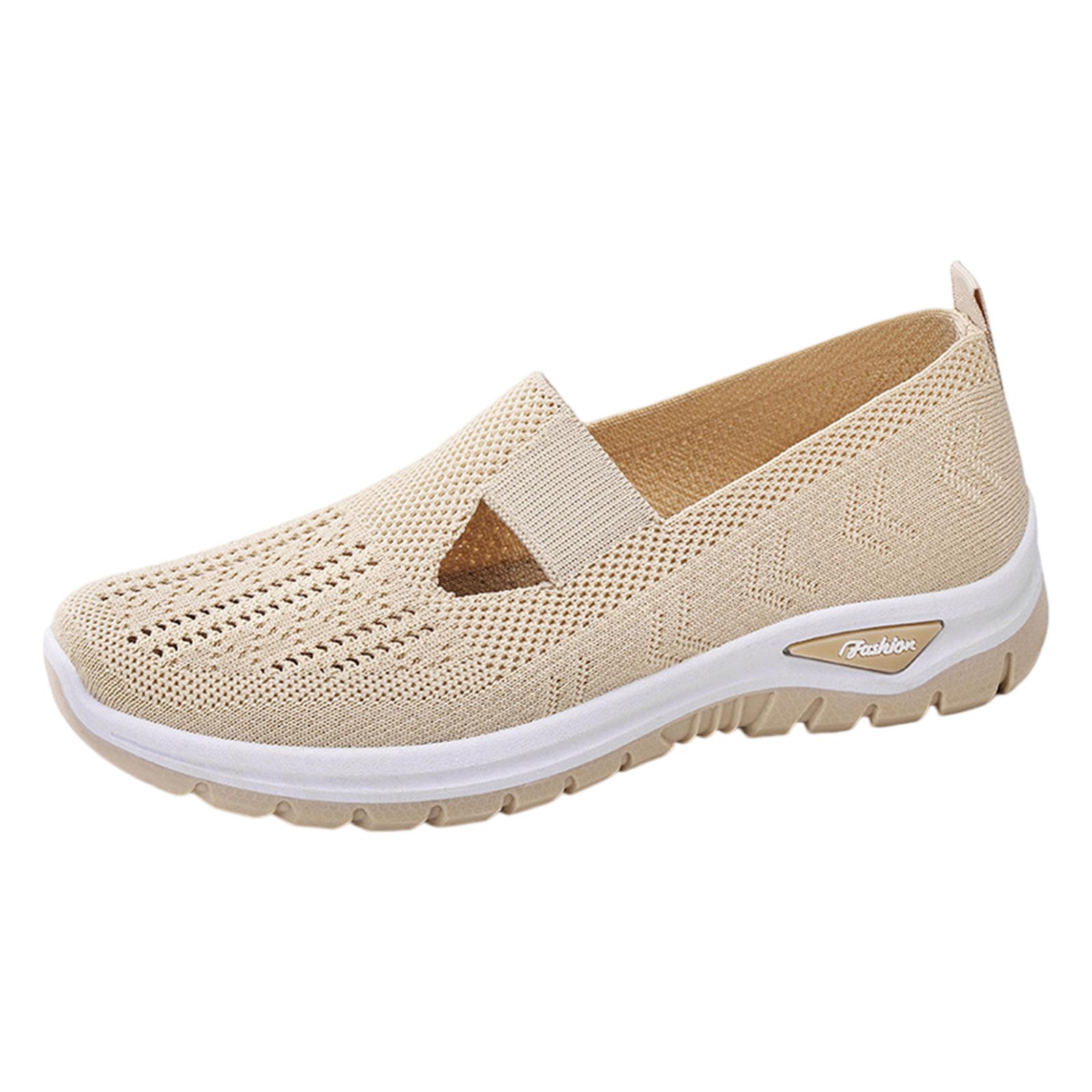 

Women s Sports Shoes Hollow Sandals Mesh Casual Shoes Women s Shoes Comfortable Outdoor Sports Shoes Running Shoes 36 бежевый