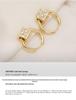 Diamond-Studded Rubik's Cube Earrings - Geometric Korean Design, Luxury Women’s Niche Accessory
