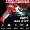 220-240V Hand-held Electric Soldering Iron Gun Internal Heating Soldering Gun Wire Welding Repair Tools Kit w/LED light 180W