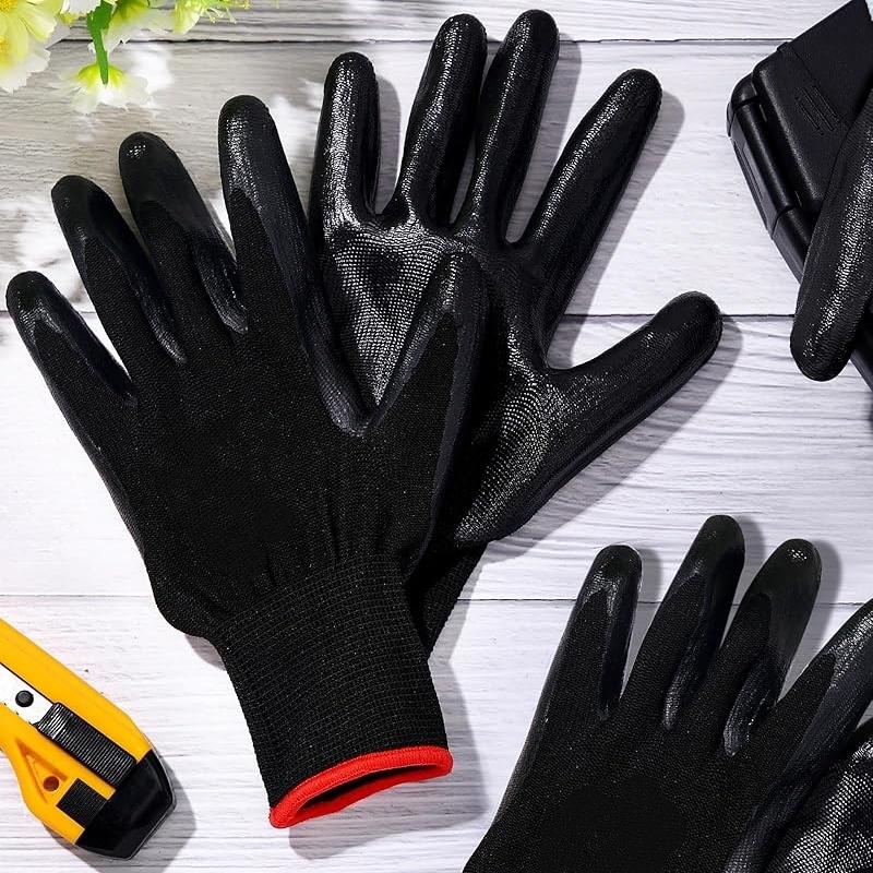 Safety Work Gloves with Grip PU Coating 13Gauge Seamless Knit Safety Gloves with Polyurethane Dipped for Men Mechanic Warehouse