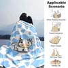 1pc cow pattern blanket Lightweight Flannel Throw for Sofa Bed Travel Camping Livingroom Office Couch Chair