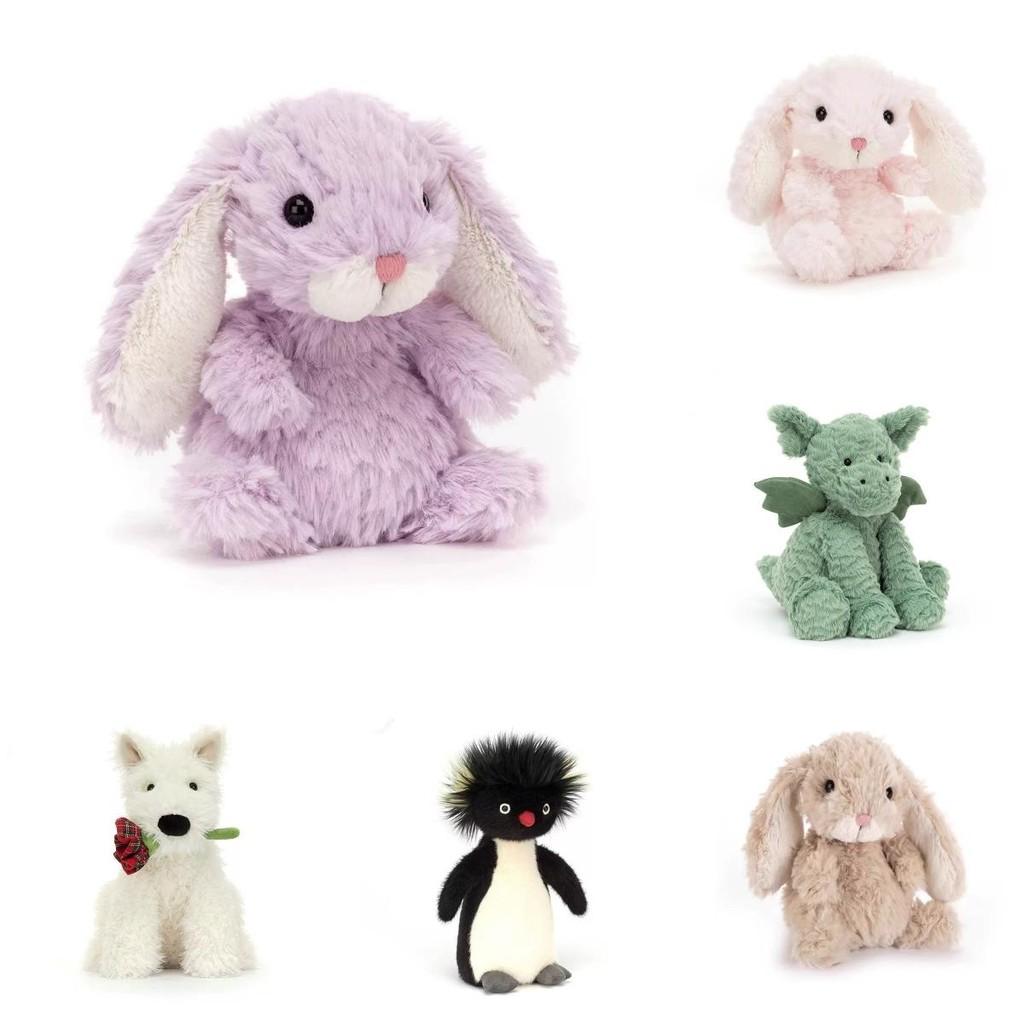 Kreativer Plüschtier-Schlüsselanhänger mit Hasen- und Katzenfiguren für Kinder, Geschenk und Sammlerstück, Spaß