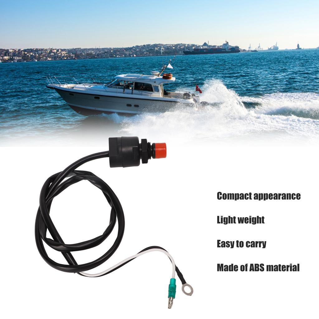 Outboard Engine Flameout Switch 75cm Length High Strength ABS Compact Outboard Safety Stop Switch for T30 T15 6B4 HP