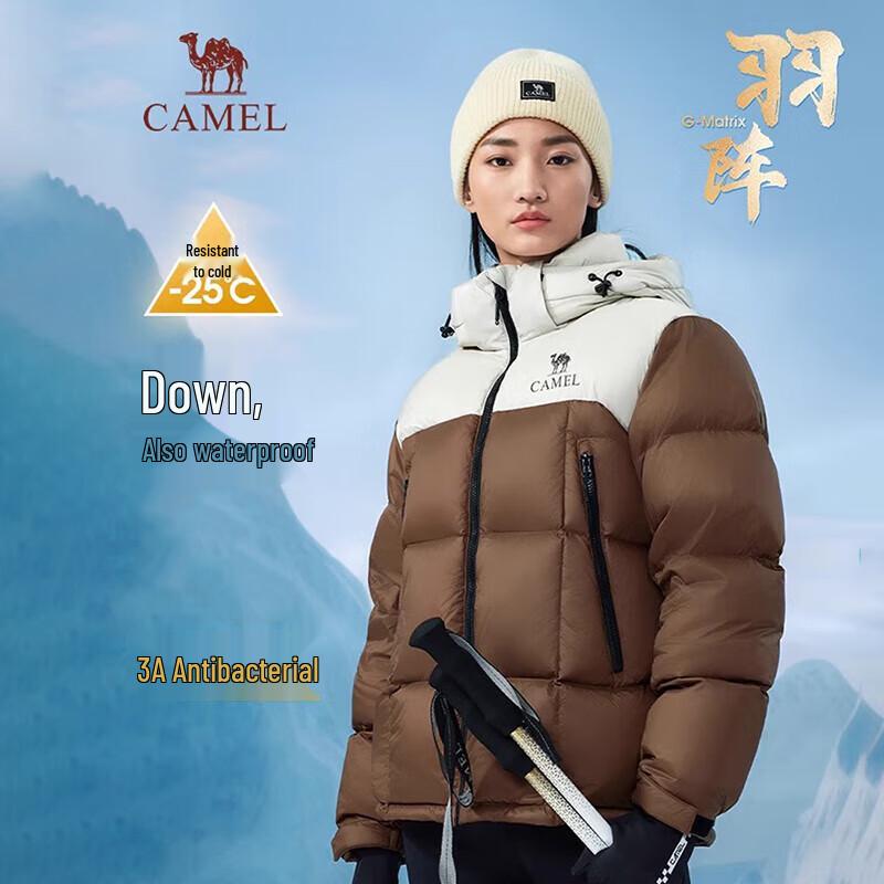 Camel Унисекс 3A Антибактериальная Зимняя Пуховая Куртка-Пуховик S