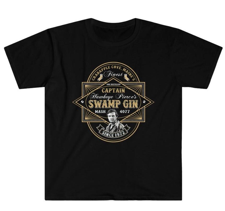 MASH 4077 Swamp Gin Label Softstyle T-Shirt ,Unisex