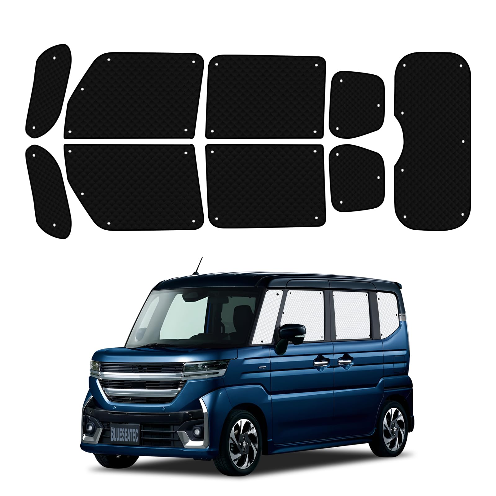 

BLUESEATEC Suzuki Spacia MK04 Серия Затемняющая штора, Теплоизоляция, Парковка под открытым небом, Легко Suzuki Spacia/Spacia Custom MK54S/MK94S Type чёрный