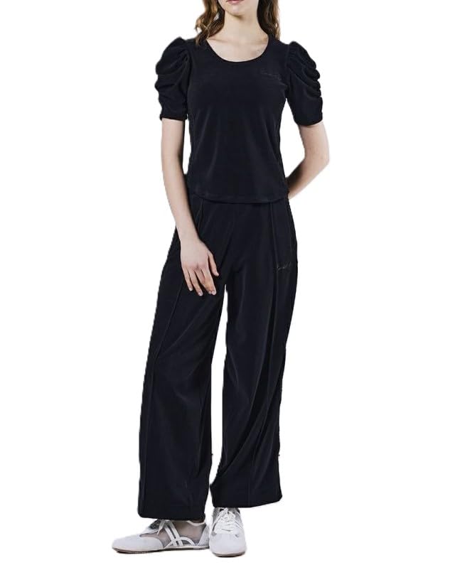Double Standard Clothing Essential Micro Z Pile Black Top, 2508-120-253, Women's,
