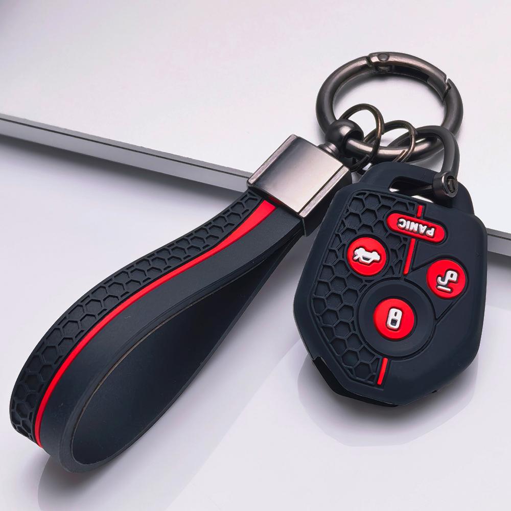 Key Shell Cover for Subaru Crosstrek Forester Impreza Legacy Outback Tribeca WRX STI with Keychain Anti-Scratch Surface Shockproof Structure