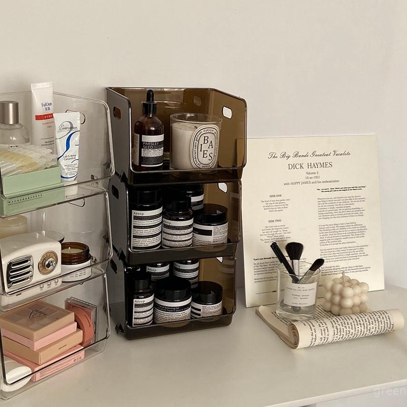 Transparent Storage Box Dormitory Cosmetics Sorting Organizer Multi Purpose Desktop Sundries Storage Stackable Drawer Box