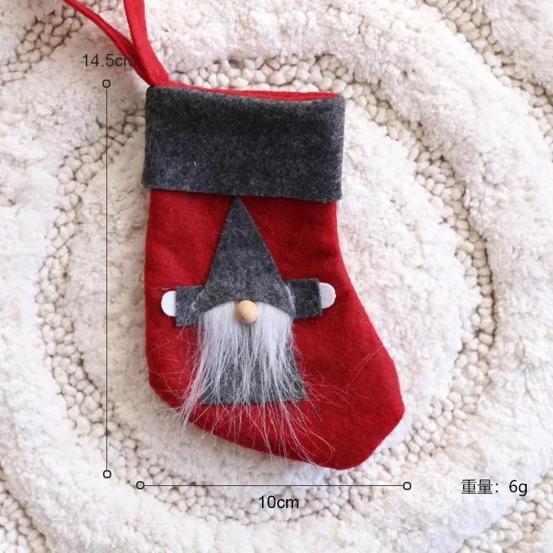 Christmas Tree Decoration 2025 Felt Christmas Tree Pendant Xmas Stockings Santa Claus Snowflakes For Home Natal Decor