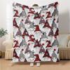 1Pc Christmas Gnome Celebration Blanket Soft Throw Blanket For Home Bedroom Bed Sofa Travel Office Solid Christmas Blanket