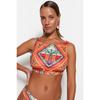 Neckholder-Bikinioberteil mit ethnischem Muster Tbess22bu0354