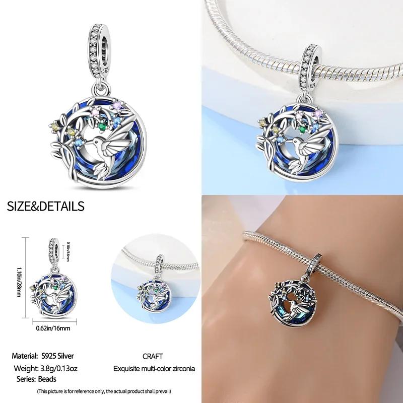 Original Copper Astrolabe Sun&Moon Star Blue Series Charms Fit Bracelet Diy Charm For Women Jewelry Fine Gifts