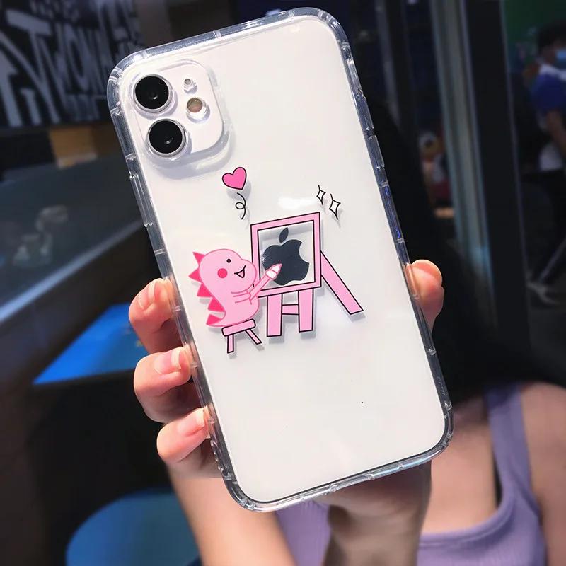 Cute Dinosaur Couple Phone Case For Samsung Galaxy S22 S26 S23 S24 S25 Ultra Plus Cartoon Cover For Galaxy S24+ S23+ S22+ Fundas
