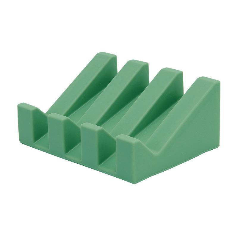 Silicone Soap Box Soap Rack Creative Soap Pad Drain Pad Washable Non-slip Household