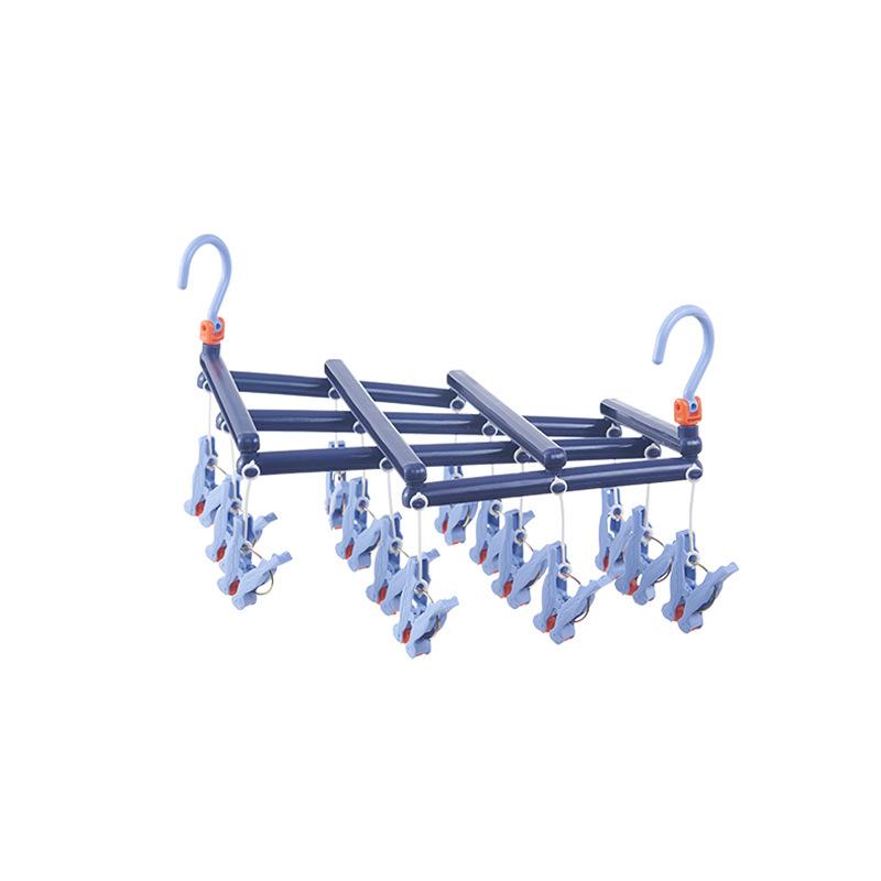 Plastic Sock Drying Rack Multi-Purpose Laundry Clamp Clothesline Holder Home Organization Bedroom Storage Rack for Socks