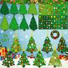 Christmas Crafts For Kids 2D Decorations With Stickers Make Christmas Ornaments For Kids Adults Tree Holiday Classroom Class