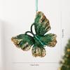Matte Green Gradient Snowflake Christmas Tree Ornament PET Acrylic Hanging Decor Holiday Home Decoration