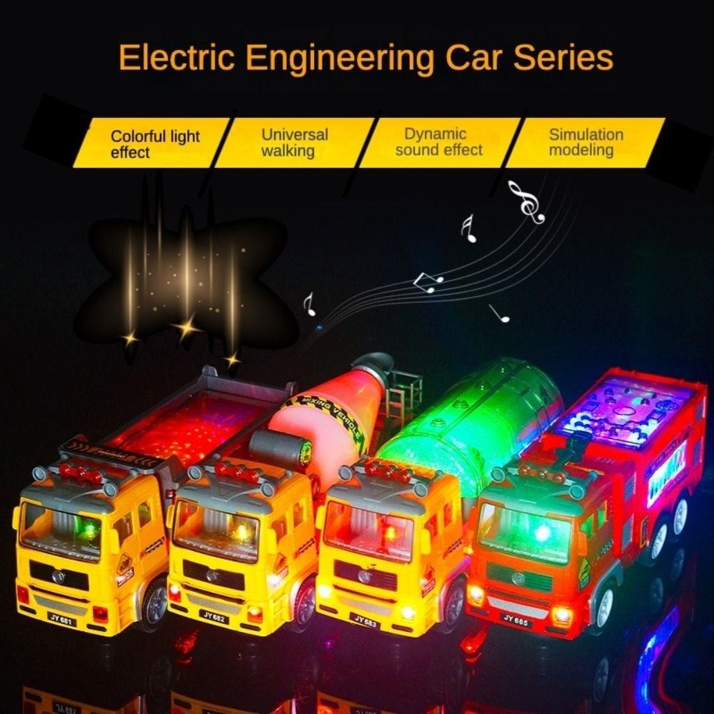 Magnetic Electric Engineering Truck Sound Light Engineering Vehicles Toy Children's Toy