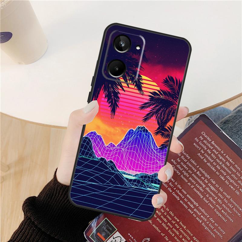 Synthwave Retro 80s Neon Case For Realme 14 12 10 11 13 Pro Plus GT 6 6T 5 GT7 Pro C61 C55 C51 C21Y C25S C67 C75 C53