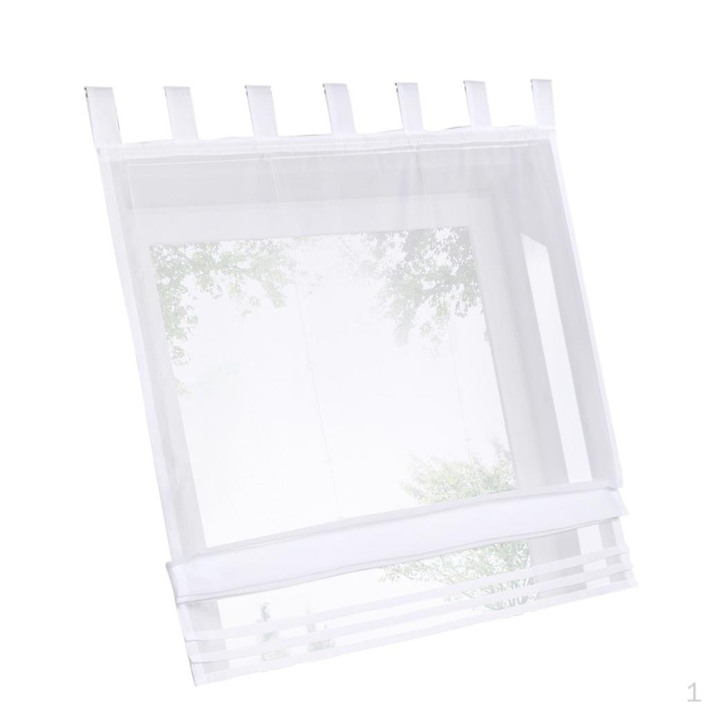 Farbe Halbvorhang für Küche/Schlafzimmer/Wohnzimmer Fensterdekoration Römisches Aufhängeschlaufen