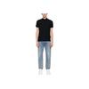 Emporio Armani Solid Color Fitted Short Sleeve Polo Shirt Men Tops Black 3D1FM31-JCYZ1-0999