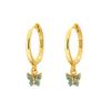 Elegant S925 Silver Turquoise Butterfly Studs & Four-Leaf Clover Earrings for Women