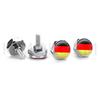 4pcs/set Car USA Italy Germany British Flag Metal Screws License Plate Bolts Auto Universal Car Accessories For VW BMW