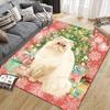 Weihnachtskatze Haus Sofa Dekoration für Wohnzimmer & Schlafzimmer, Rutschfeste Spiel-Flanell-Bodenmatte für Spielzimmer