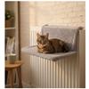 Hamac de radiateur pour chat Chill gris en peluche