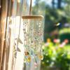 Suncatcher Wind with Gold Chain and Pendant for Window Hanging Home Decor