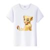 Casual Summer Ladies Blouses Men White Tees Clothes Women 90S Tshirt Oversized Tops Disney Cartoon The Lion King Graphic T-shirt