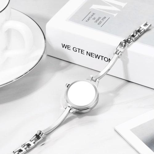 Women's Watch, Bracelet/Bangle, Rhinestone, Analog Display, Waterproof, Popular, Cute, Simple, Stylish, Alloy Quartz Movement, Silver, Birthday, Anniv