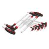 KEWAYO Hex Wrench Hex Key Allen Chrome Vanadium Star for Car and Machine Repair 9-Piece Set, T-Handle Wrench, Steel, Shape, T10, T15, T20, T25, T27,