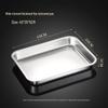 Food Grade Stainless Steel Rectangular Tray for Tiramisu or Cooked Foods