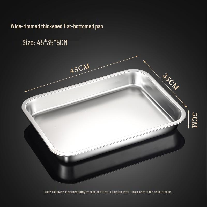 Food Grade Stainless Steel Rectangular Tray for Tiramisu or Cooked Foods