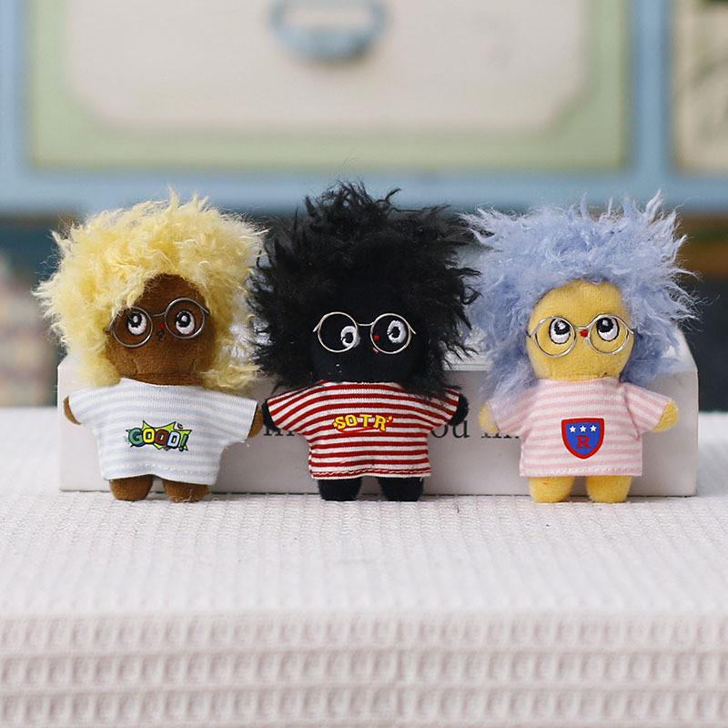 Plush Doll Keychain With Cute Cartoon Design For Backpack Decor And Accessories