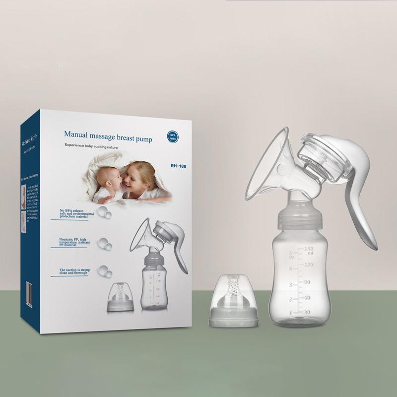 Manual breast pump, labeled mouth, high suction, breast pump, breast pump, silent