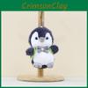 Charming Pink And Dark Grey Penguin Plush Toy Keyring Cute Backpack Accessory