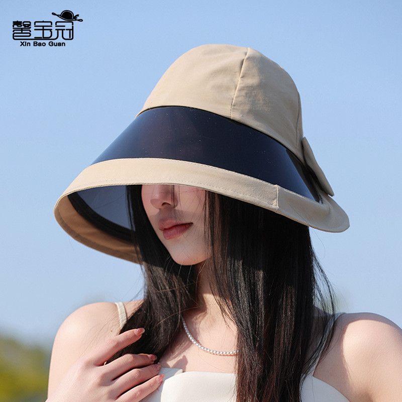 Sun-Proof Bucket Hat Summer Sun Hat Women's Fashion All-Match Lens Big Brim Sun Hat Outdoor Cycling New Arrival