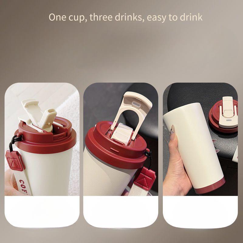 Roztomilý izolovaný hrnek na kávu, dětský vysoce teplotně odolný nerezový hrnek na vodu 316