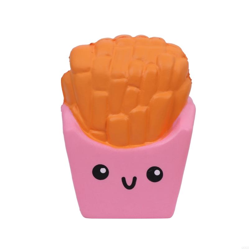 Q0Kb French Fries Scented Slow Rising Stress Relief Squeeze Hand Toy Kids Gift