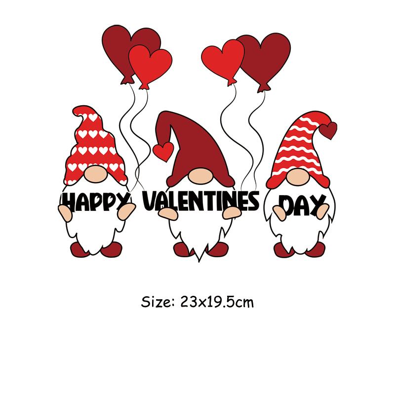 Happy Balentines Day Módní pruhy Džínové nášivky Žhavé obtisky A-Level omyvatelné příslušenství Samolepka Pruhy Nášivky Odznaky