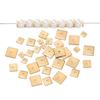 50 Pezzi/Confezione Acciaio Inossidabile 4/5/6/8mm Forma Quadrata Piatta Perline Distanziatrici Per Fai da Te Gioielli Collane Braccialetti Accessori per la Creazione