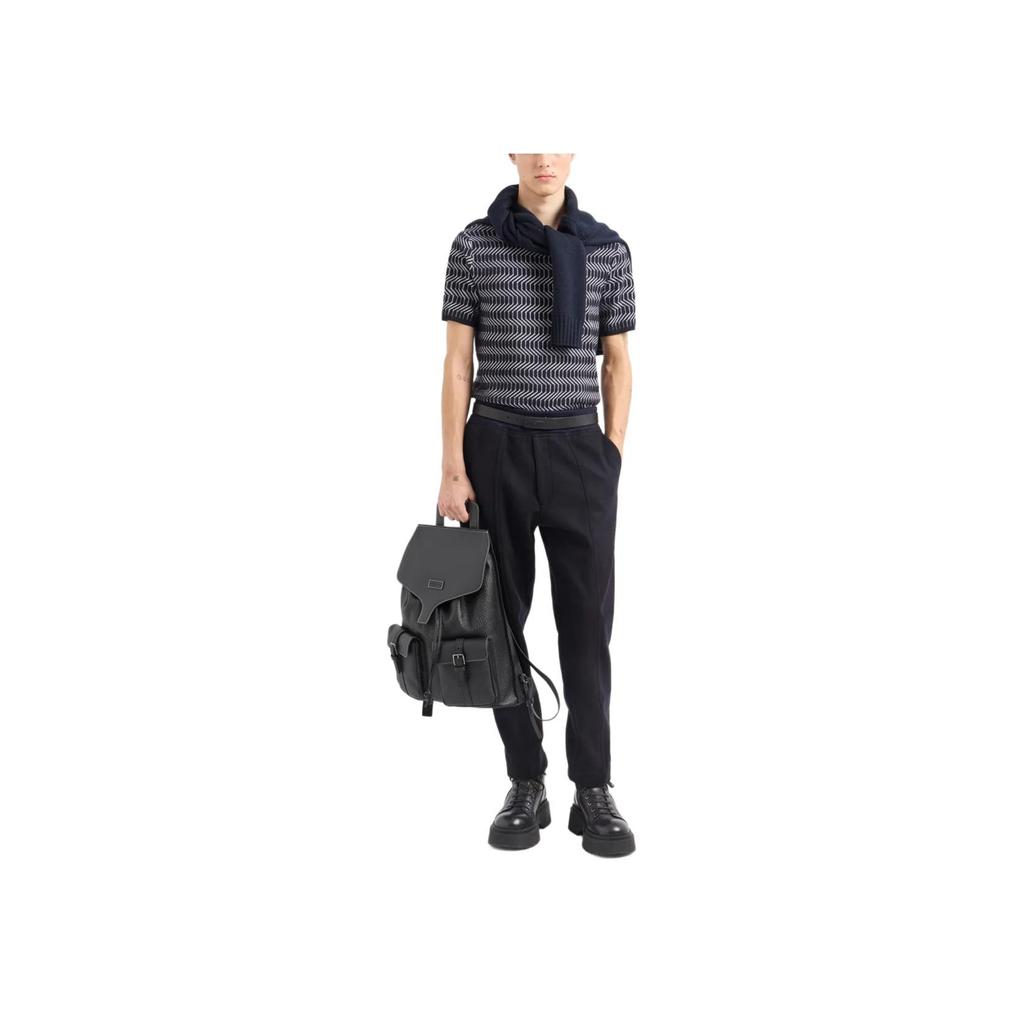 Emporio Armani Ss24 Jacquard Pattern Crew Neck Short Sleeve Sweater Men sweater Multicolor EM000510-AF122221-FB078
